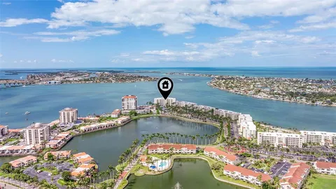 a view of lake with city