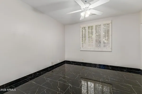 an empty room with an entryway