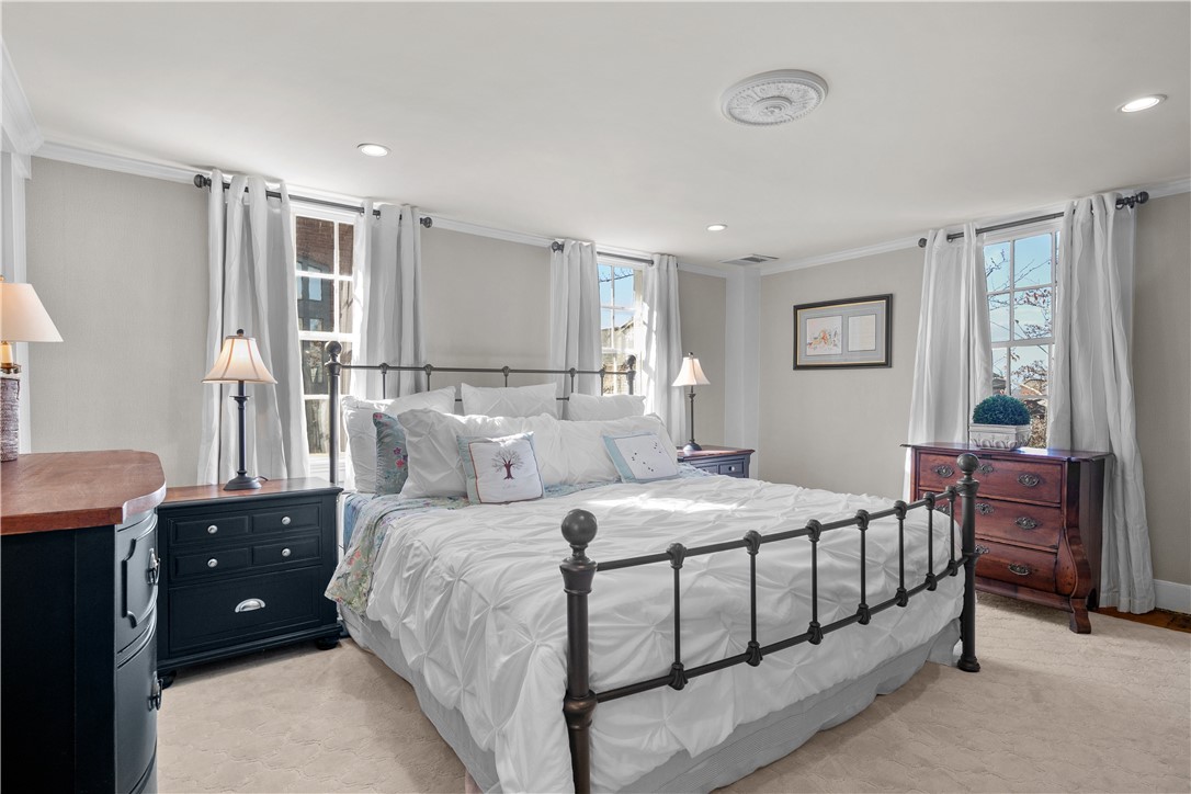 70 Mill Street Newport, RI 02840 - Photo 25 of 50 Primary bedroom features sound-deadening inserts to windows for sound attenuation.