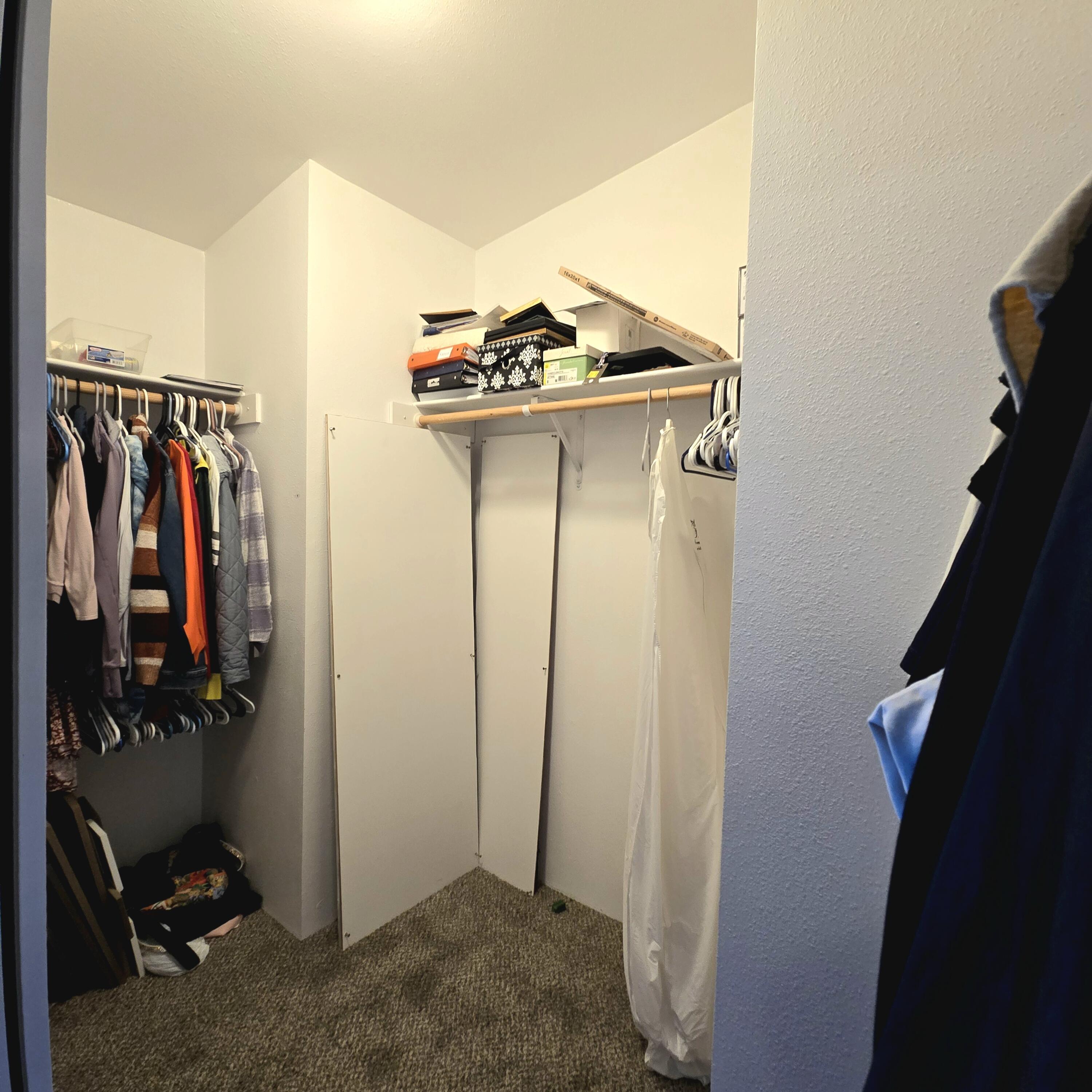 16617 Cottonwood Creek Road Hornbrook, CA 96044 - Photo 20 of 43 a view of walk in closet with clothes and shoes