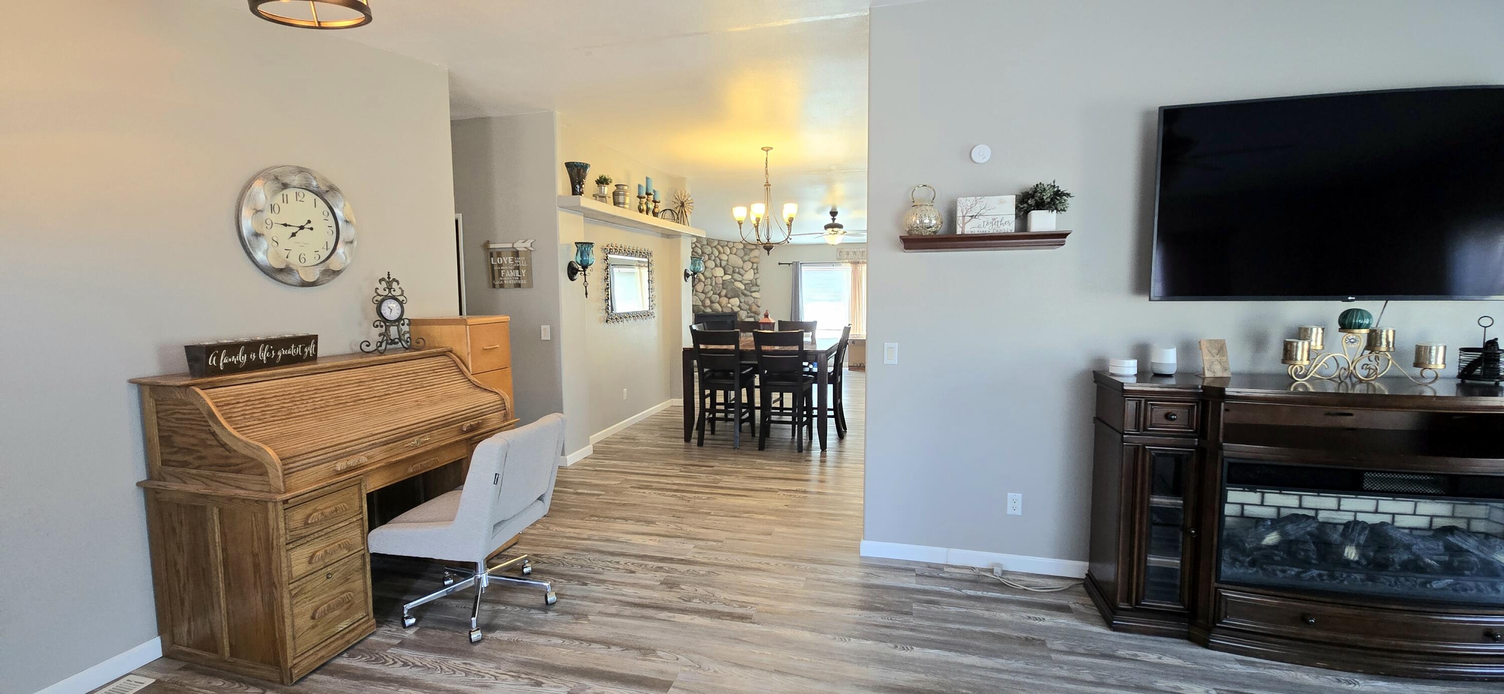 16617 Cottonwood Creek Road Hornbrook, CA 96044 - Photo 5 of 43 a living room with furniture and a flat screen tv