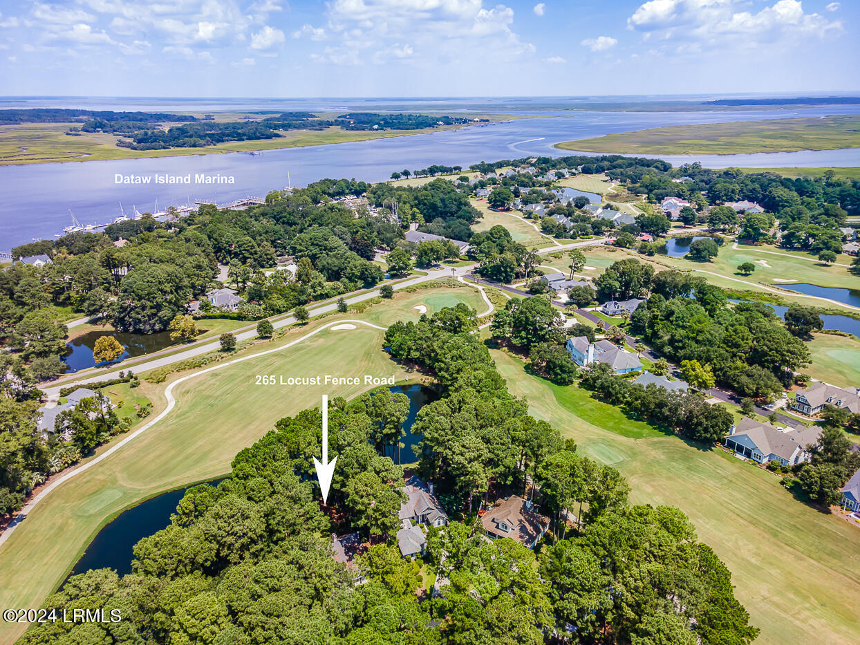 265 Locust Fence Road St. Helena Island, SC 29920 - Photo 34 of 50 45 Aerial 1 with marker