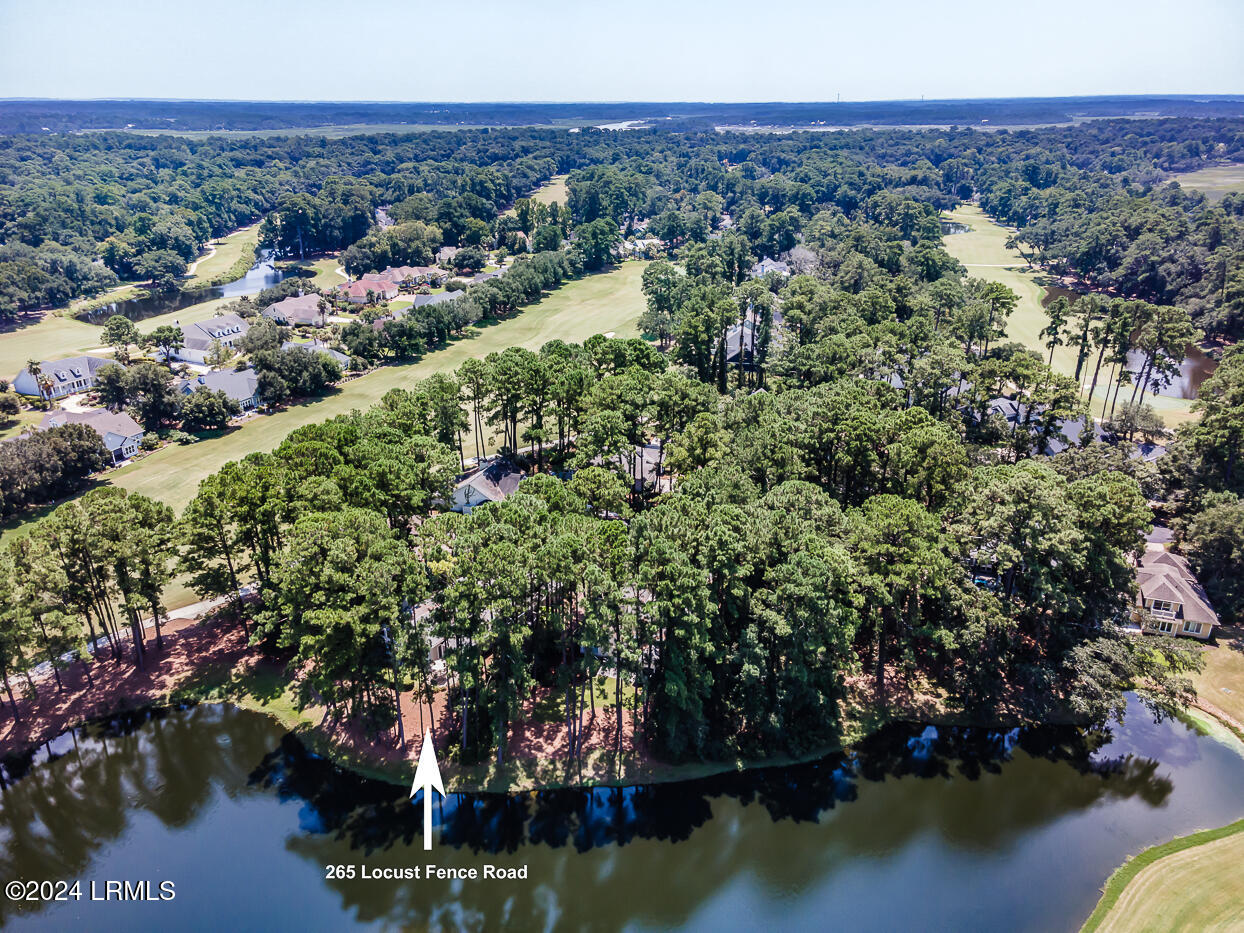 265 Locust Fence Road St. Helena Island, SC 29920 - Photo 36 of 50 48 Aerial 4 with marker