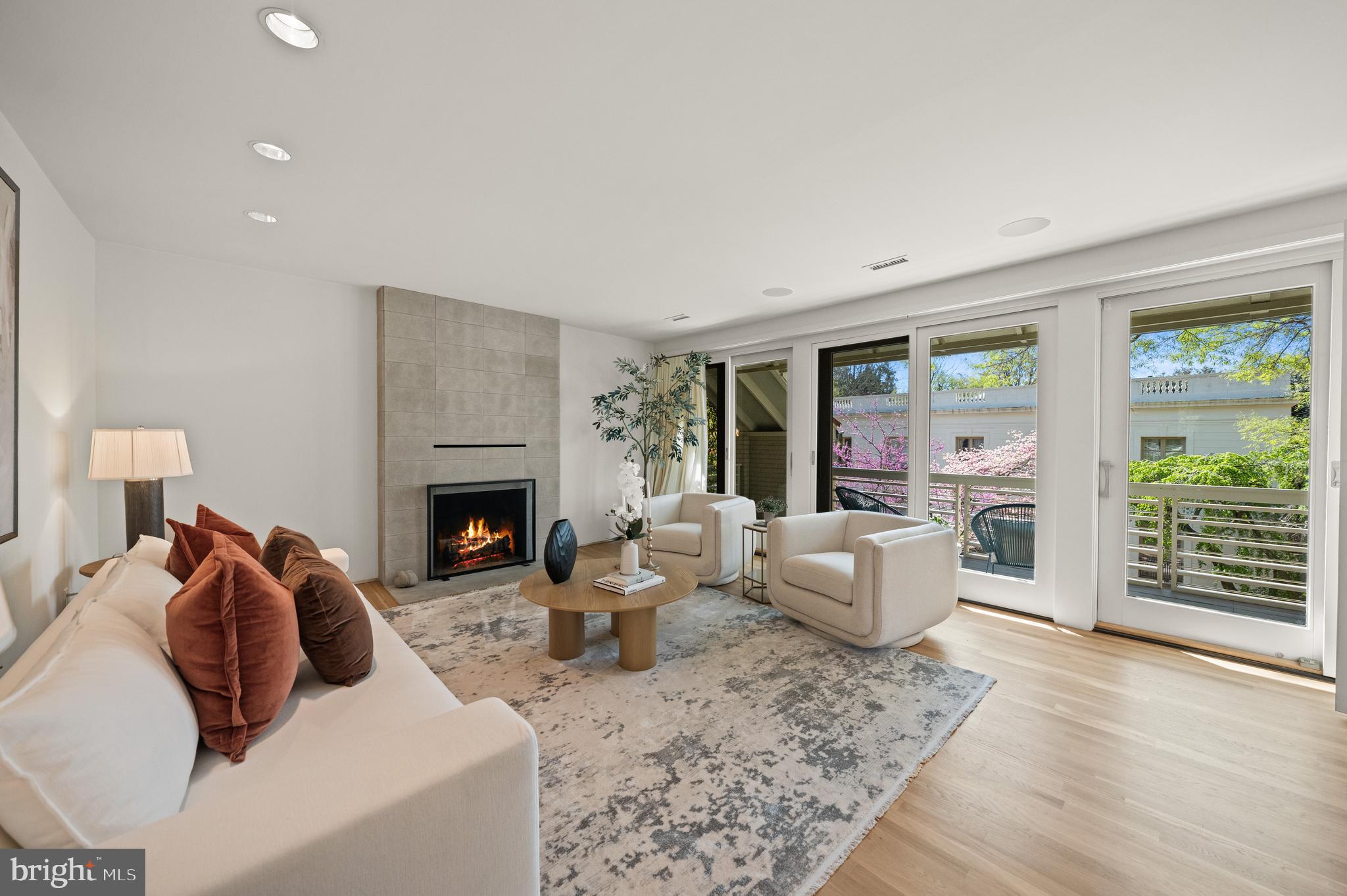 2319 Bancroft Place Northwest Washington, DC 20008 - Photo 19 of 37 a living room with fireplace furniture and a large window