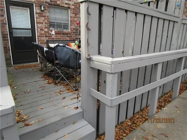a view of wooden deck