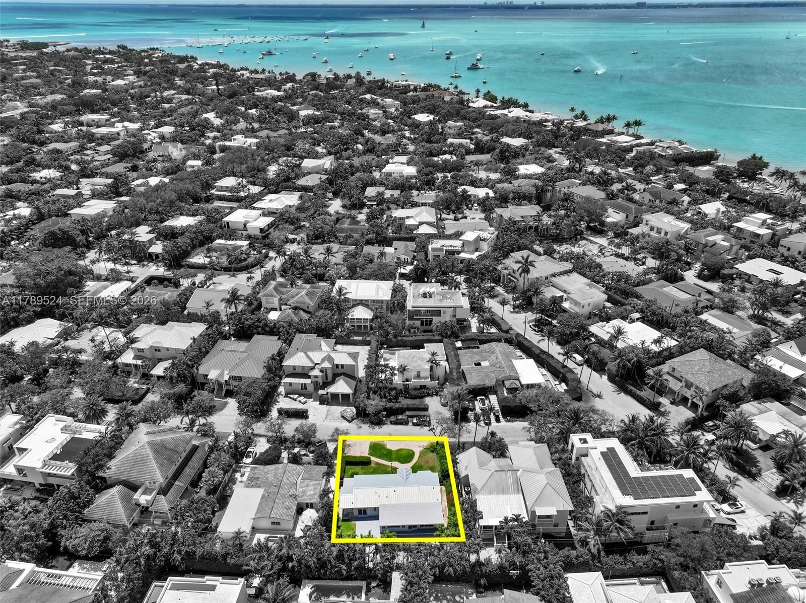 255 Ridgewood Road Key Biscayne, FL 33149 - Photo 60 of 61 an aerial view of residential houses with outdoor space
