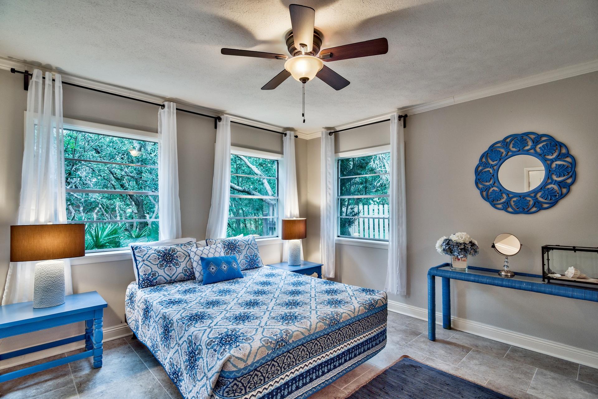 245 Baird Road Santa Rosa Beach, FL 32459 - Photo 33 of 44 a living room with furniture and a large window