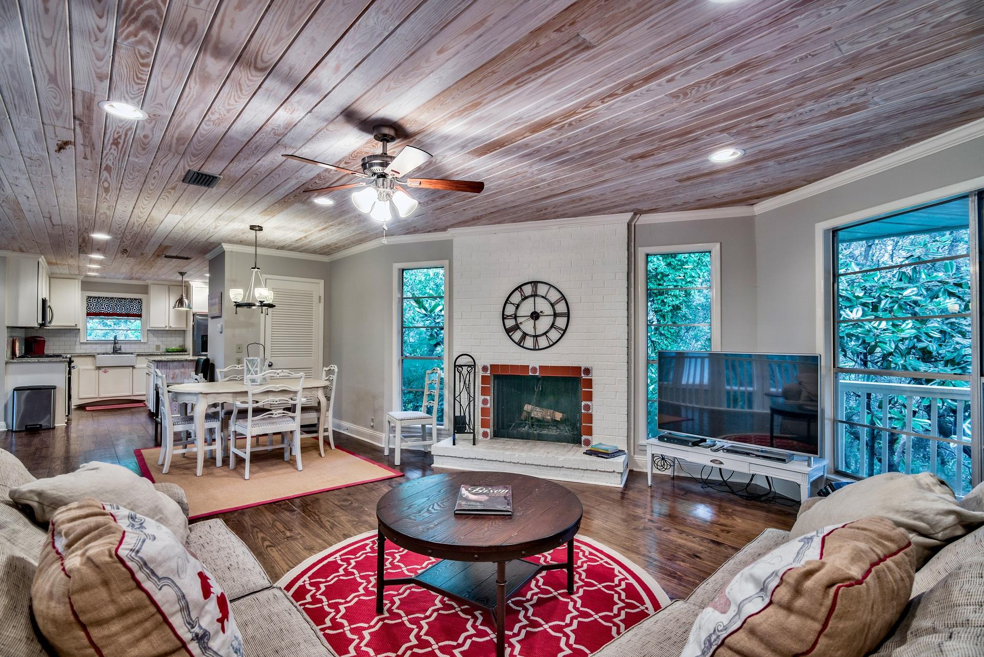 245 Baird Road Santa Rosa Beach, FL 32459 - Photo 6 of 44 a living room with furniture and a flat screen tv