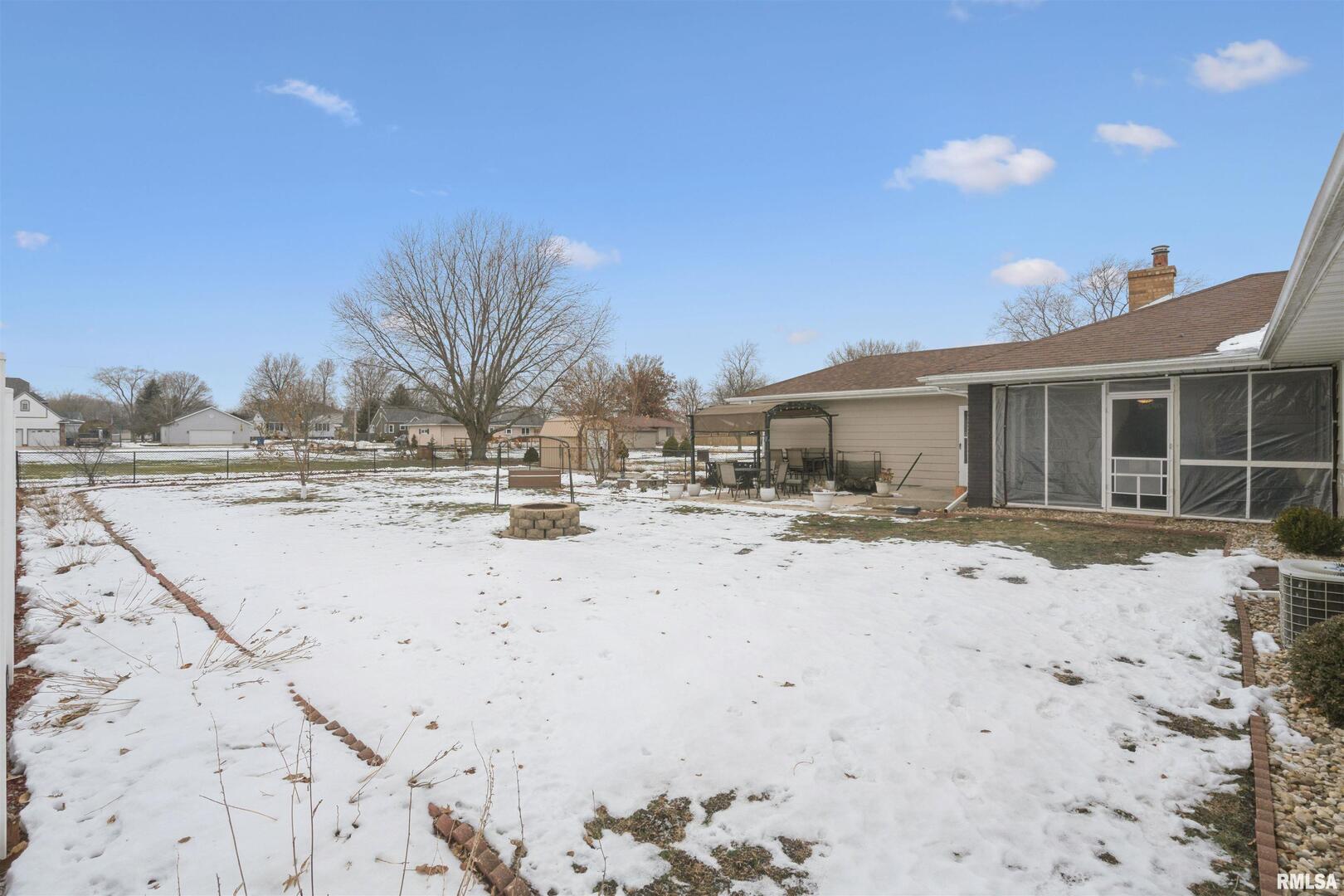 208 North Depot Street Annawan, IL 61234 - Photo 21 of 25 a view of a yard with snow on the road