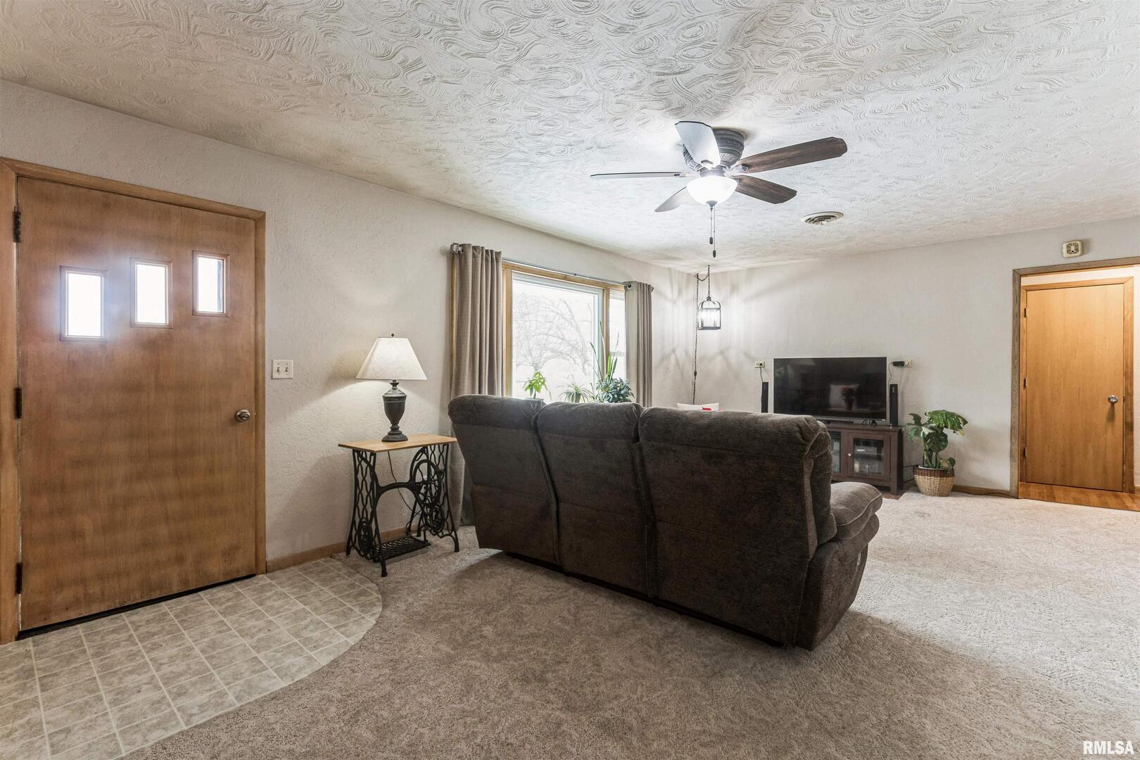 208 North Depot Street Annawan, IL 61234 - Photo 3 of 25 a living room with furniture a chandelier fan and a window