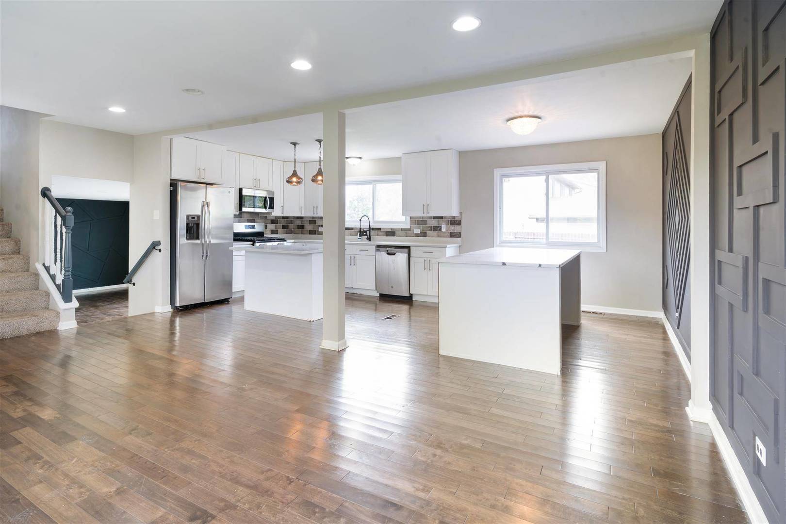 50 Willow Road Matteson, IL 60443 - Photo 3 of 21 a view of kitchen with cabinets and wooden floor
