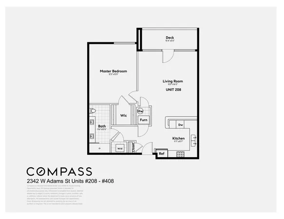$299,000 | 2342 West Adams Street, Unit 208, Chicago, IL 60612