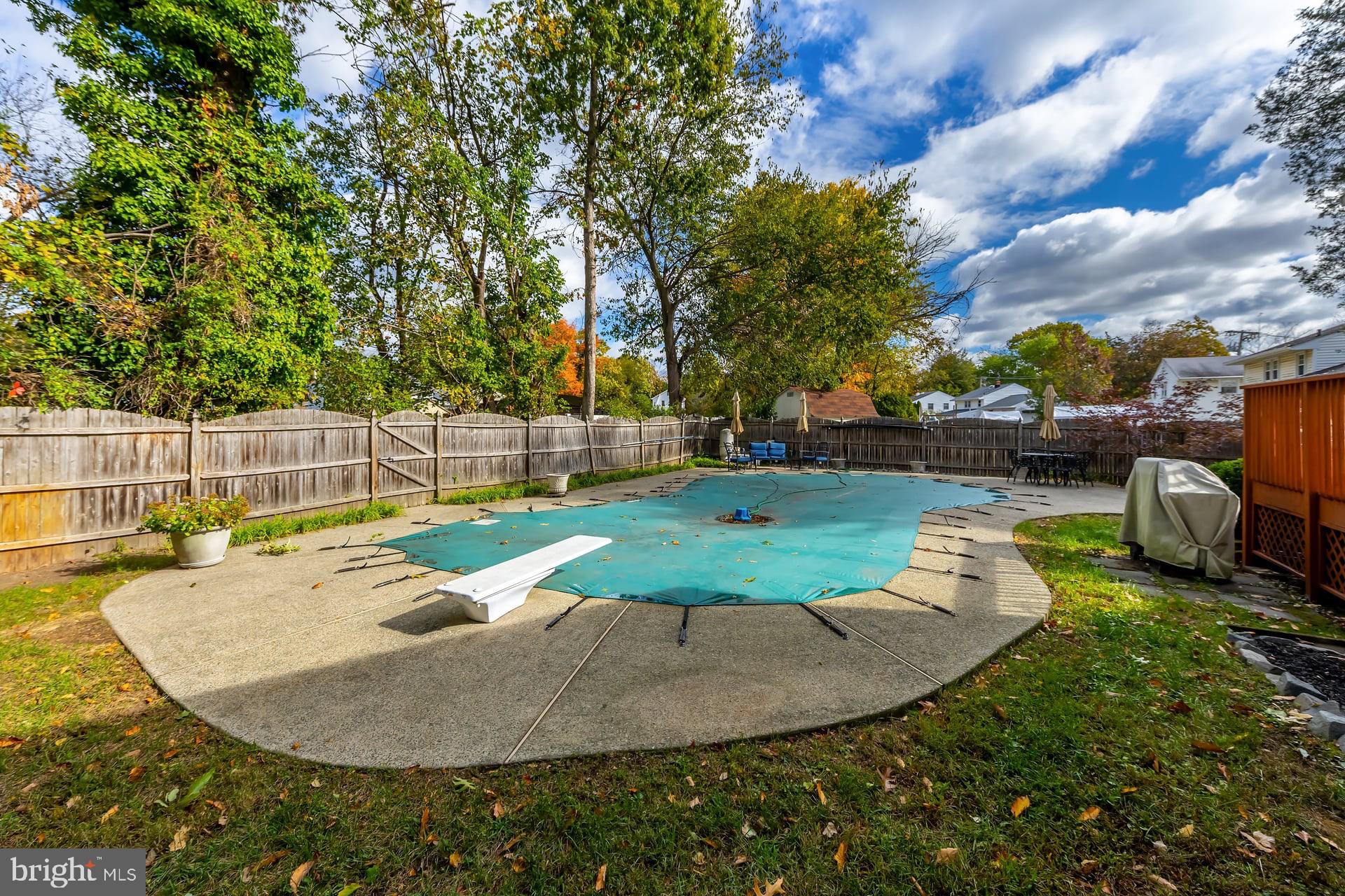 24 Kirkwood Road Gibbsboro, NJ 08026 - Photo 19 of 34 Concrete pool deck with diving board