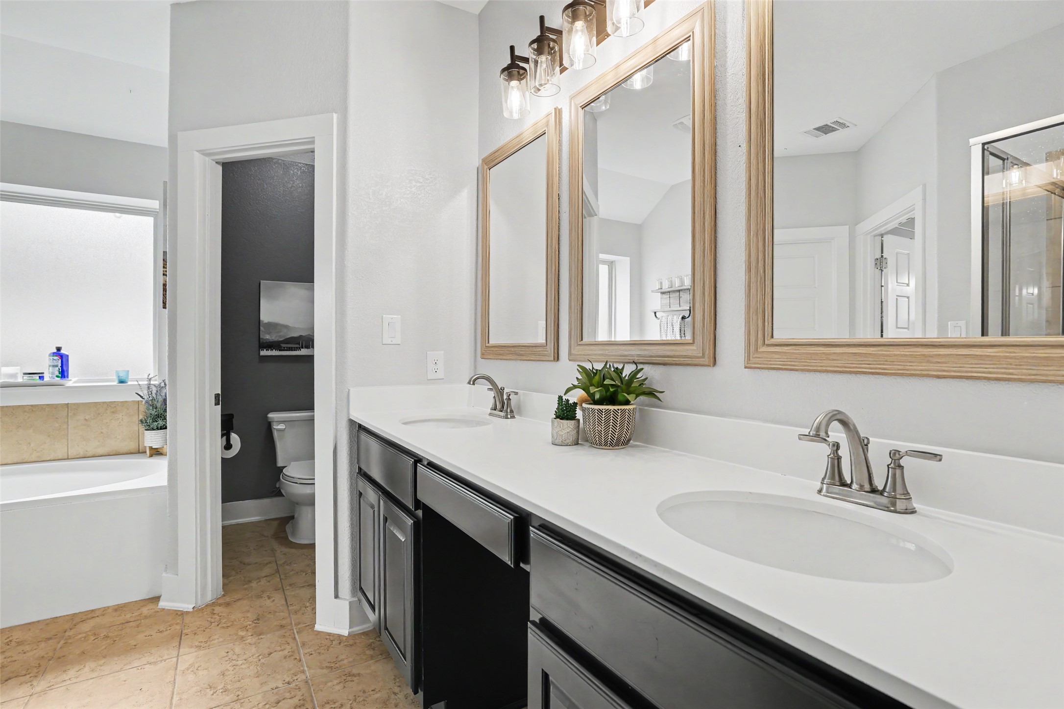 117 Rock Dock Road Georgetown, TX 78633 - Photo 28 of 38 a bathroom with a sink double vanity and a mirror