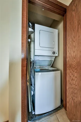 a utility room with a washer and dryer