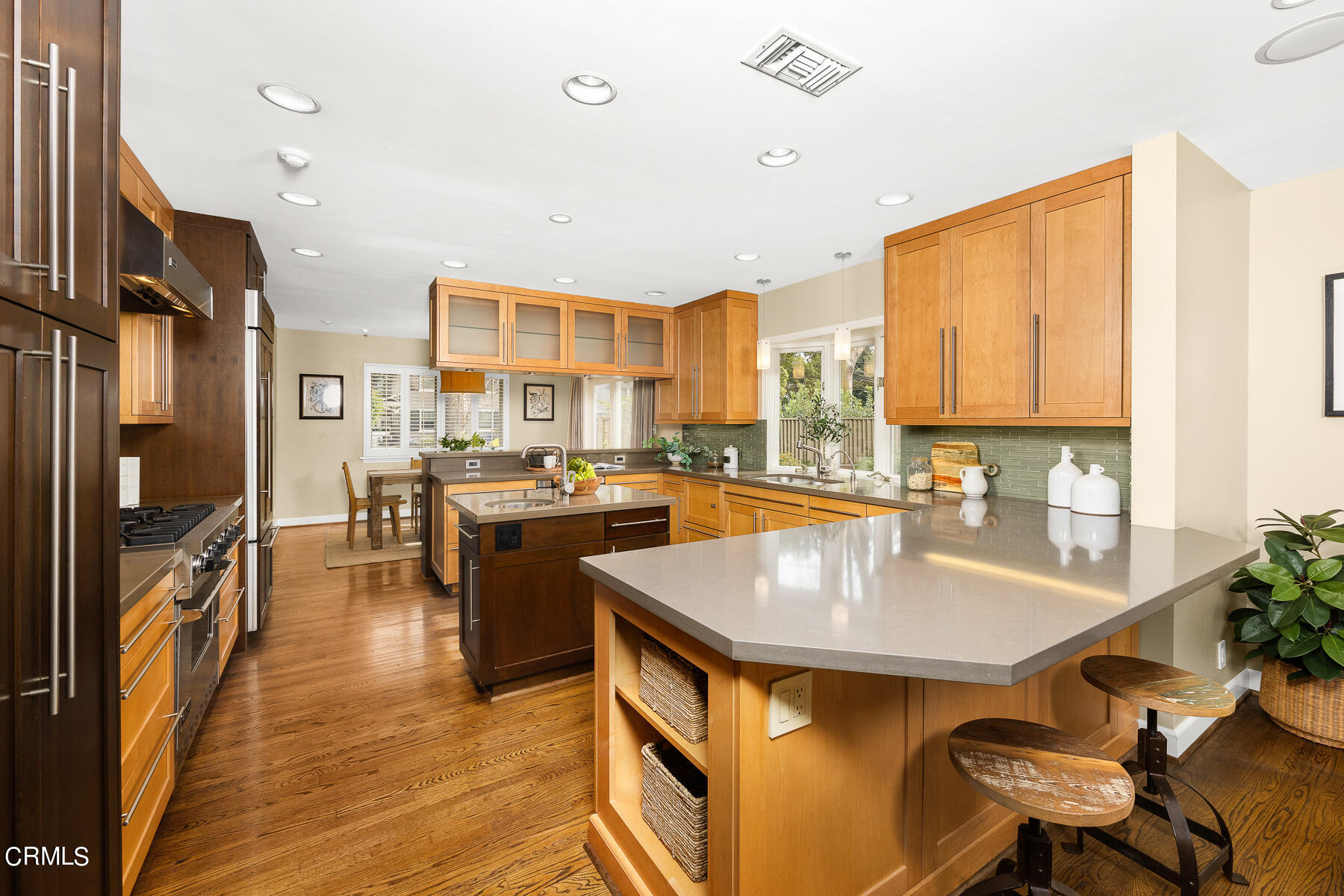 1961 Oak Street South Pasadena, CA 91030 - Photo 7 of 19 a kitchen with stainless steel appliances granite countertop a sink a stove and a refrigerator