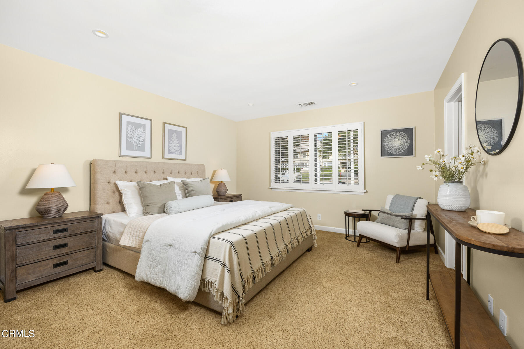 1961 Oak Street South Pasadena, CA 91030 - Photo 9 of 19 a bedroom with a bed and a chandelier