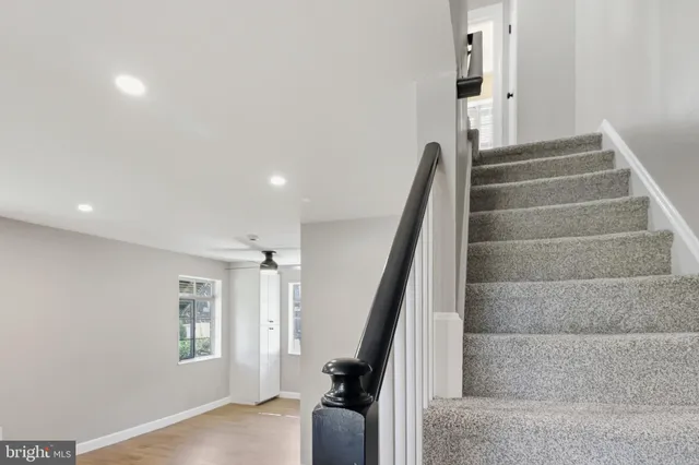 a view of a room with door