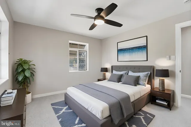 a bathroom with a shower and mirror
