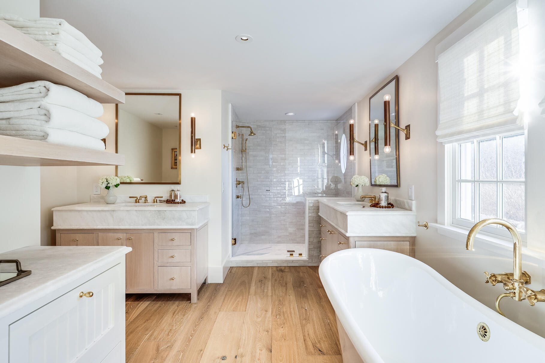 149 East Bay Road Osterville, MA 02655 - Photo 15 of 29 a spacious bathroom with a tub sink and mirror