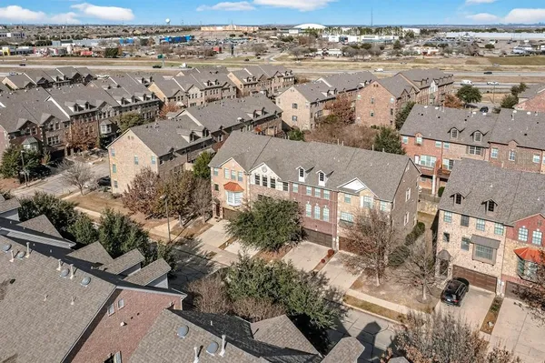 an aerial view of multiple house