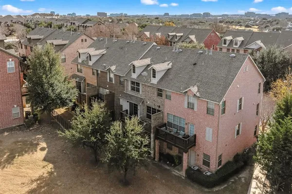 an aerial view of multiple house