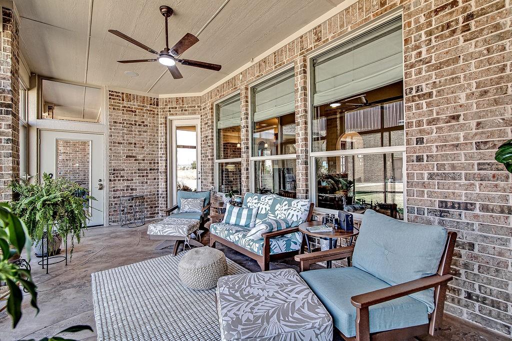 117 Citation Drive Cresson, TX 76035 - Photo 30 of 40 View of patio featuring a ceiling fan and outdoor lounge area