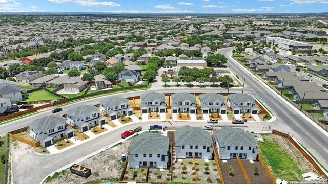 an aerial view of a city