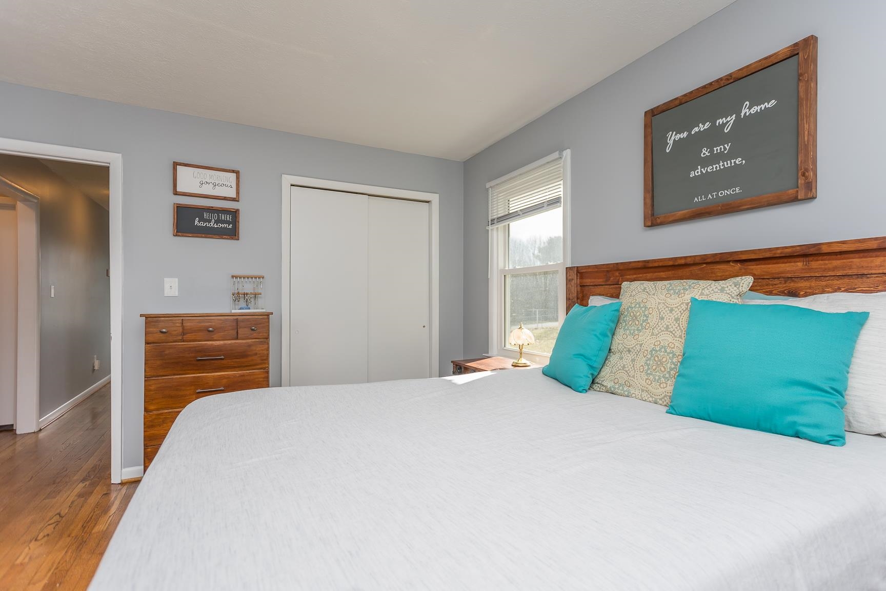 170 Quick's Mill Road Verona, VA 24482 - Photo 26 of 45 a bedroom with a large bed and a closet