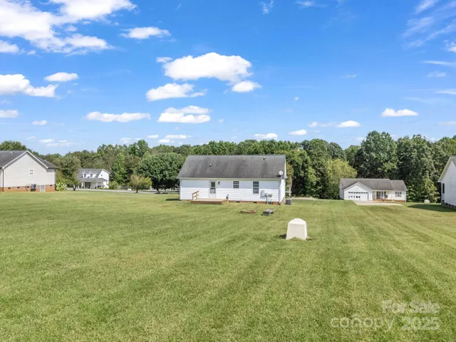 a house view with a garden
