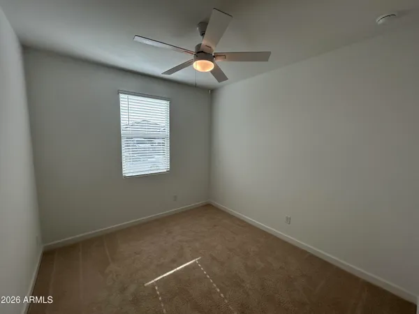 an empty room with a window