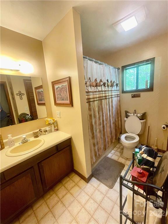 33 Fernbrook Road Maggie Valley, NC 28751 - Photo 27 of 36 a bathroom with a sink mirror and toilet