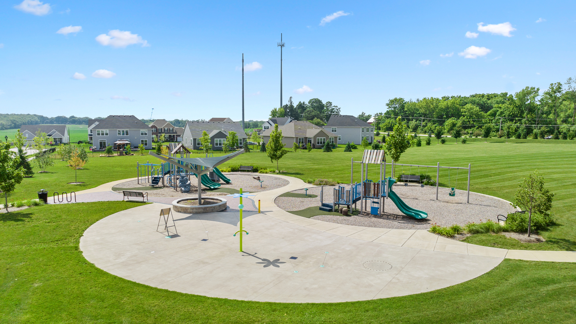 3618 Sahara Road Elgin, IL 60124 - Photo 29 of 32 a view of a swimming pool with a yard and a fountain