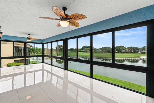 a view of a lake with a city view