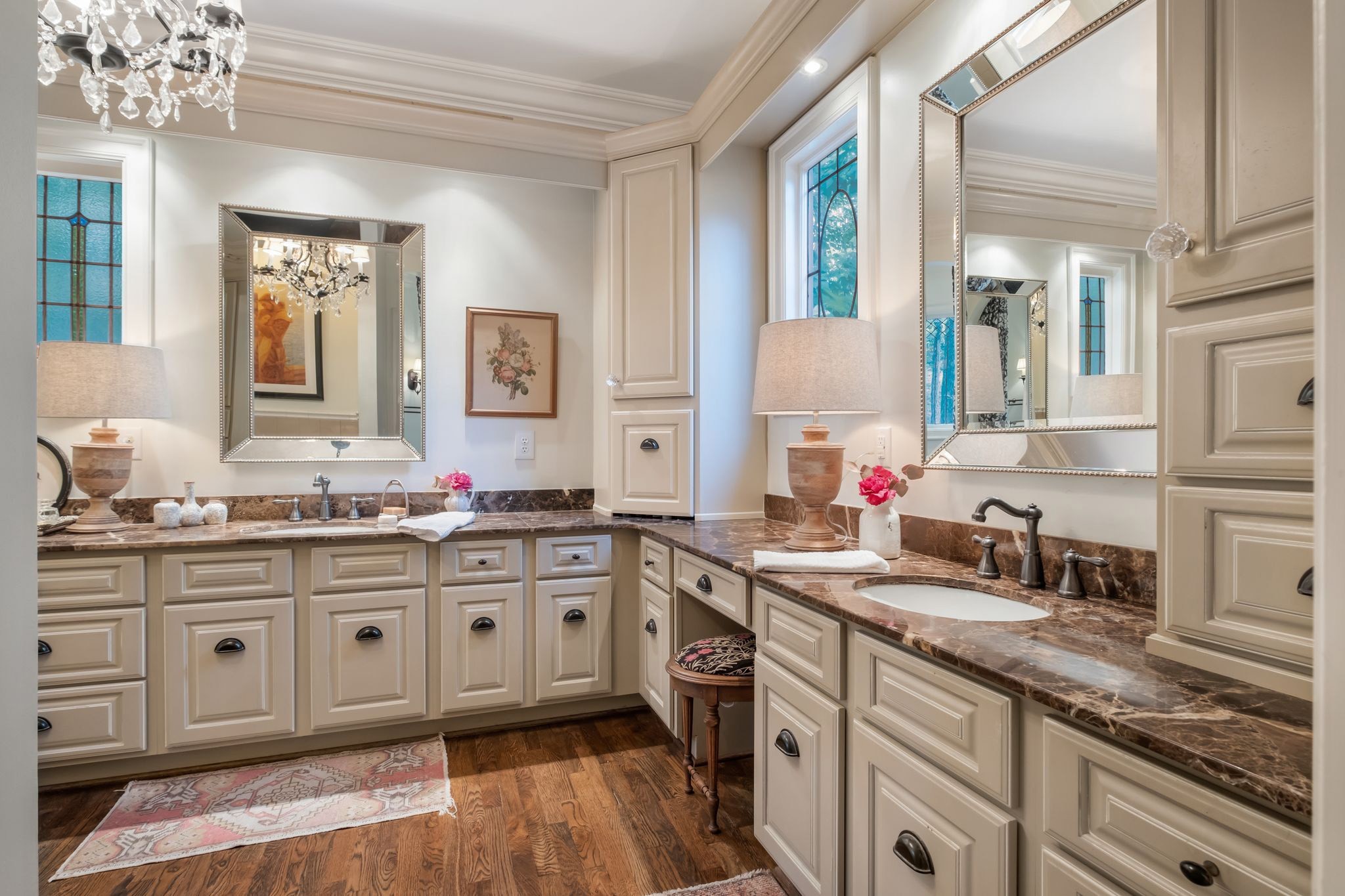 5468 Parker Branch Road Franklin, TN 37064 - Photo 39 of 99 a kitchen with sink cabinets and chandelier