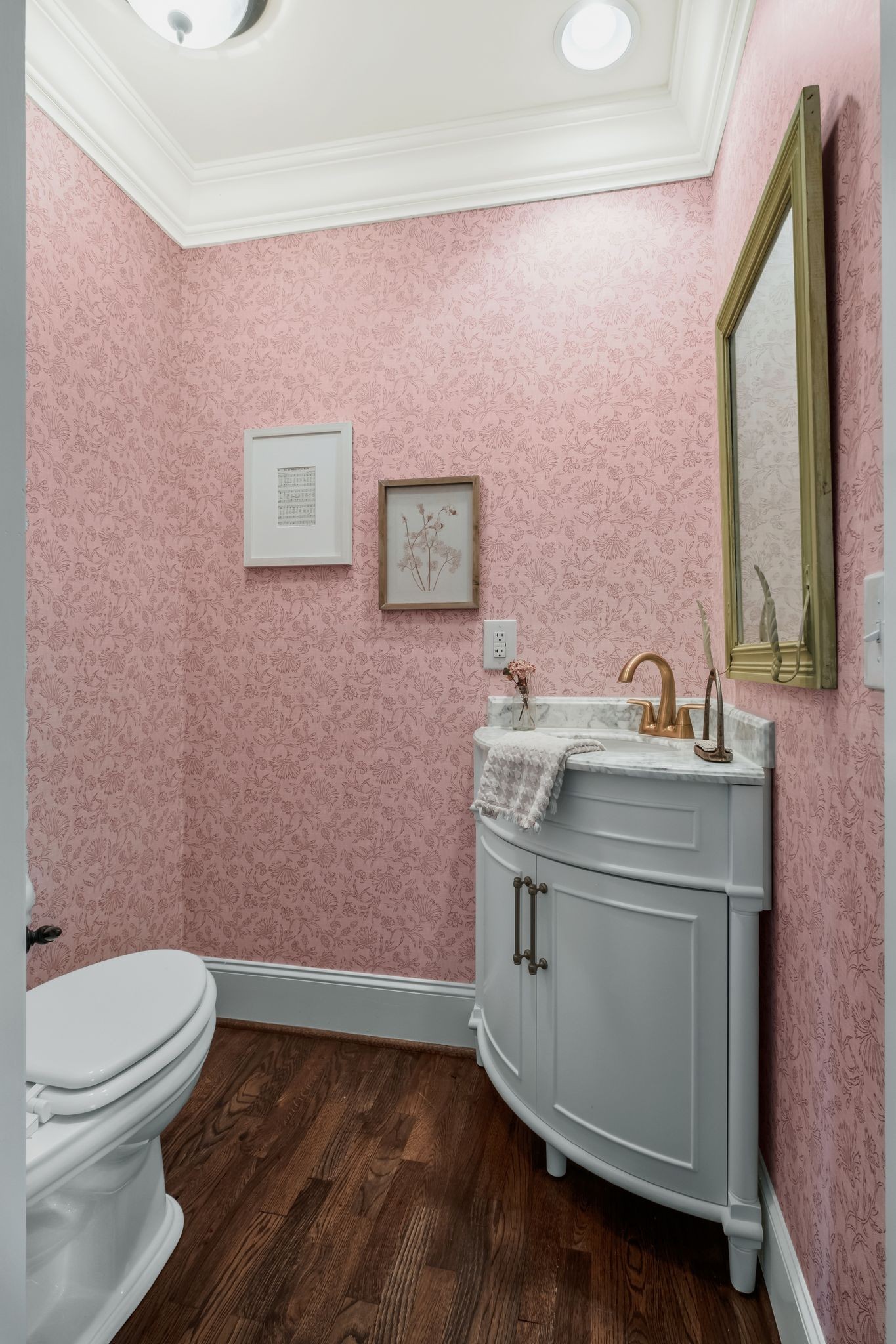 5468 Parker Branch Road Franklin, TN 37064 - Photo 47 of 99 a bathroom with a granite countertop toilet sink and mirror