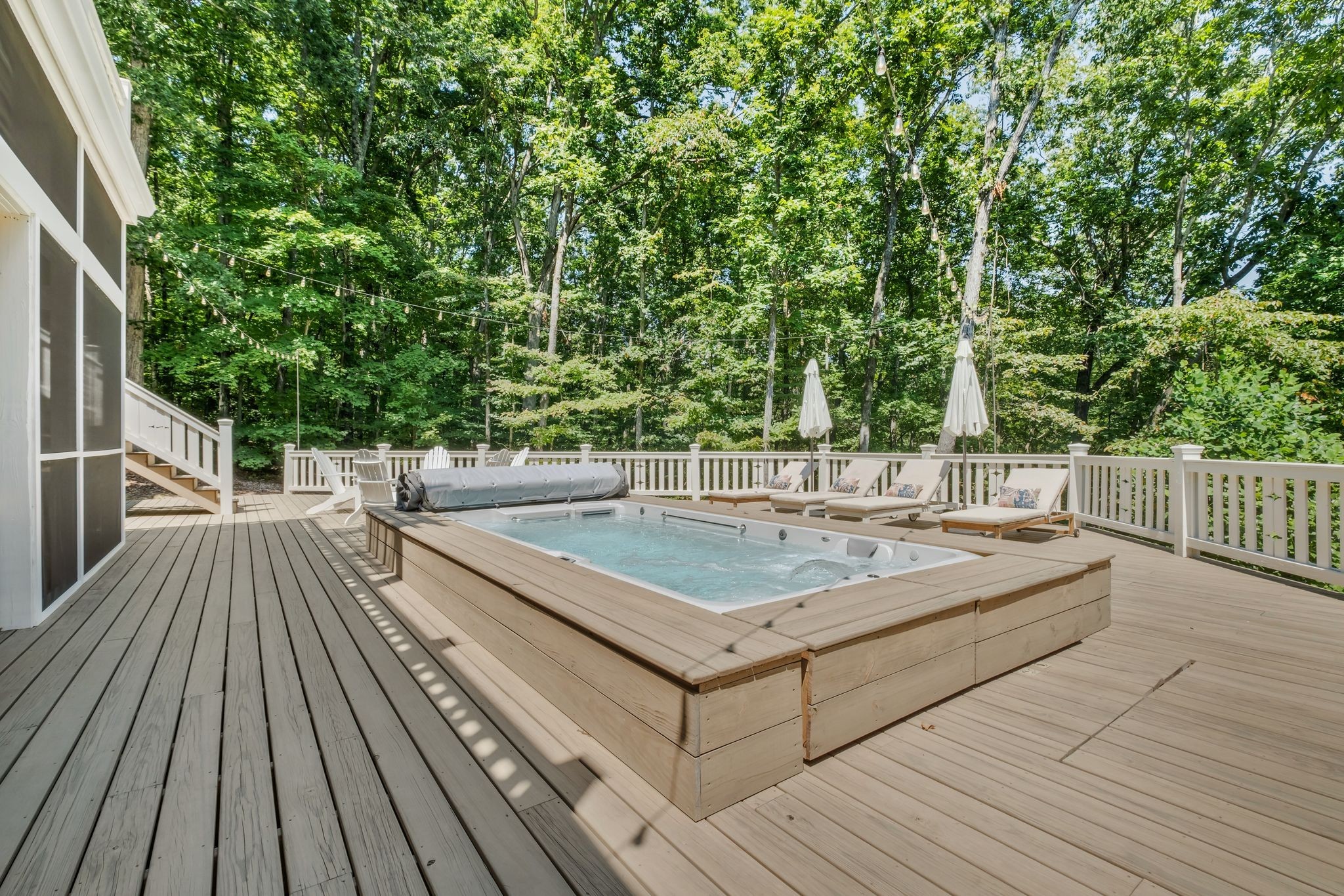 5468 Parker Branch Road Franklin, TN 37064 - Photo 82 of 99 a view of balcony with wooden floor and fence