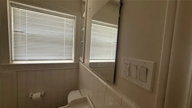 a bathroom with a window