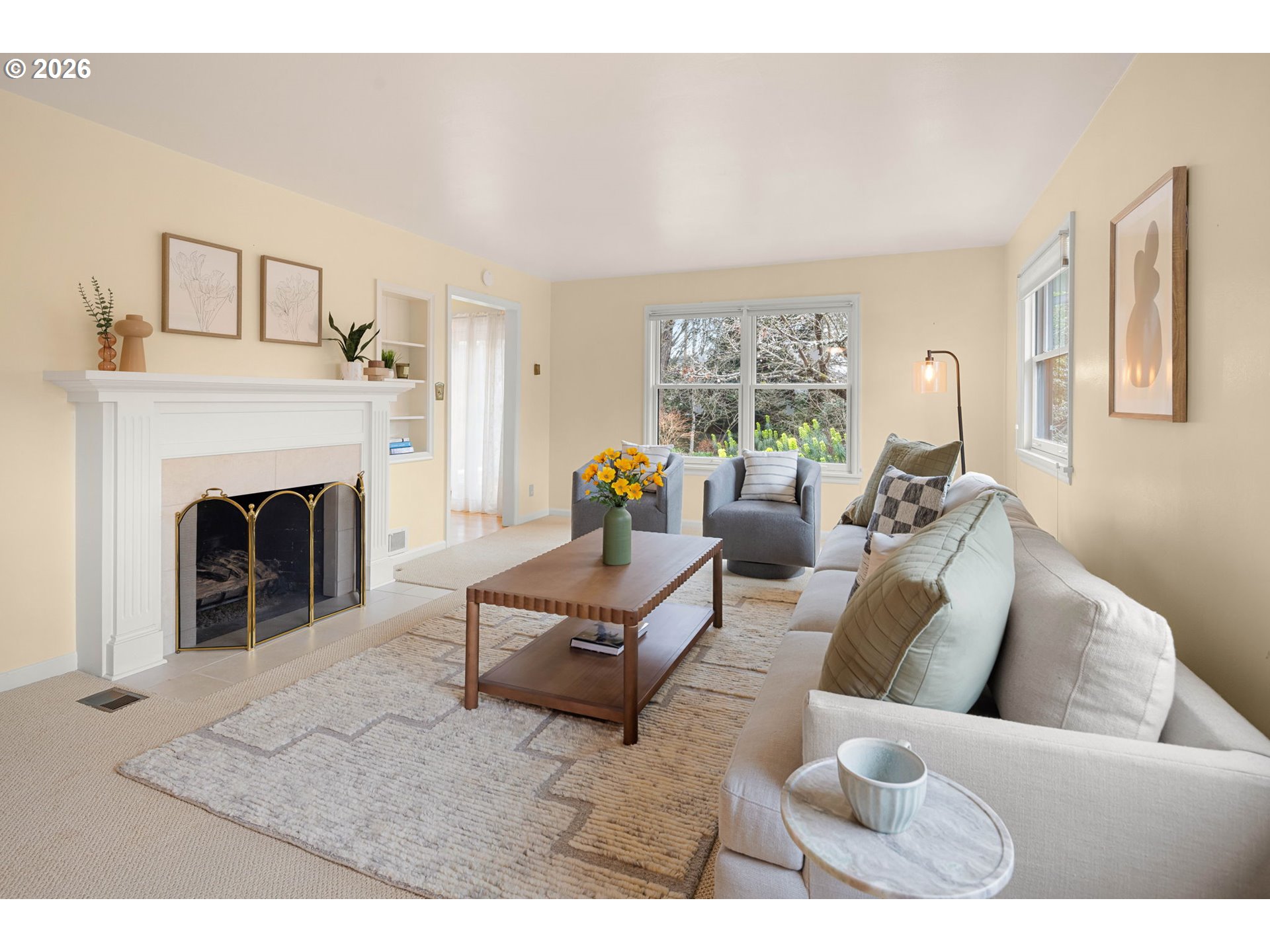 940 East 23rd Avenue Eugene, OR 97405 - Photo 16 of 48 a living room with furniture and a fireplace