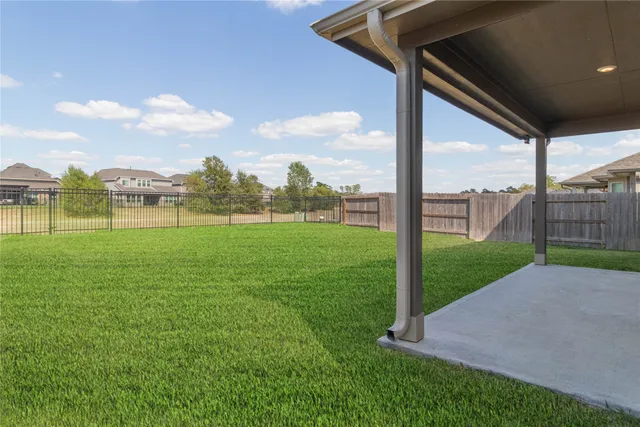 a view of a golf course with a garden