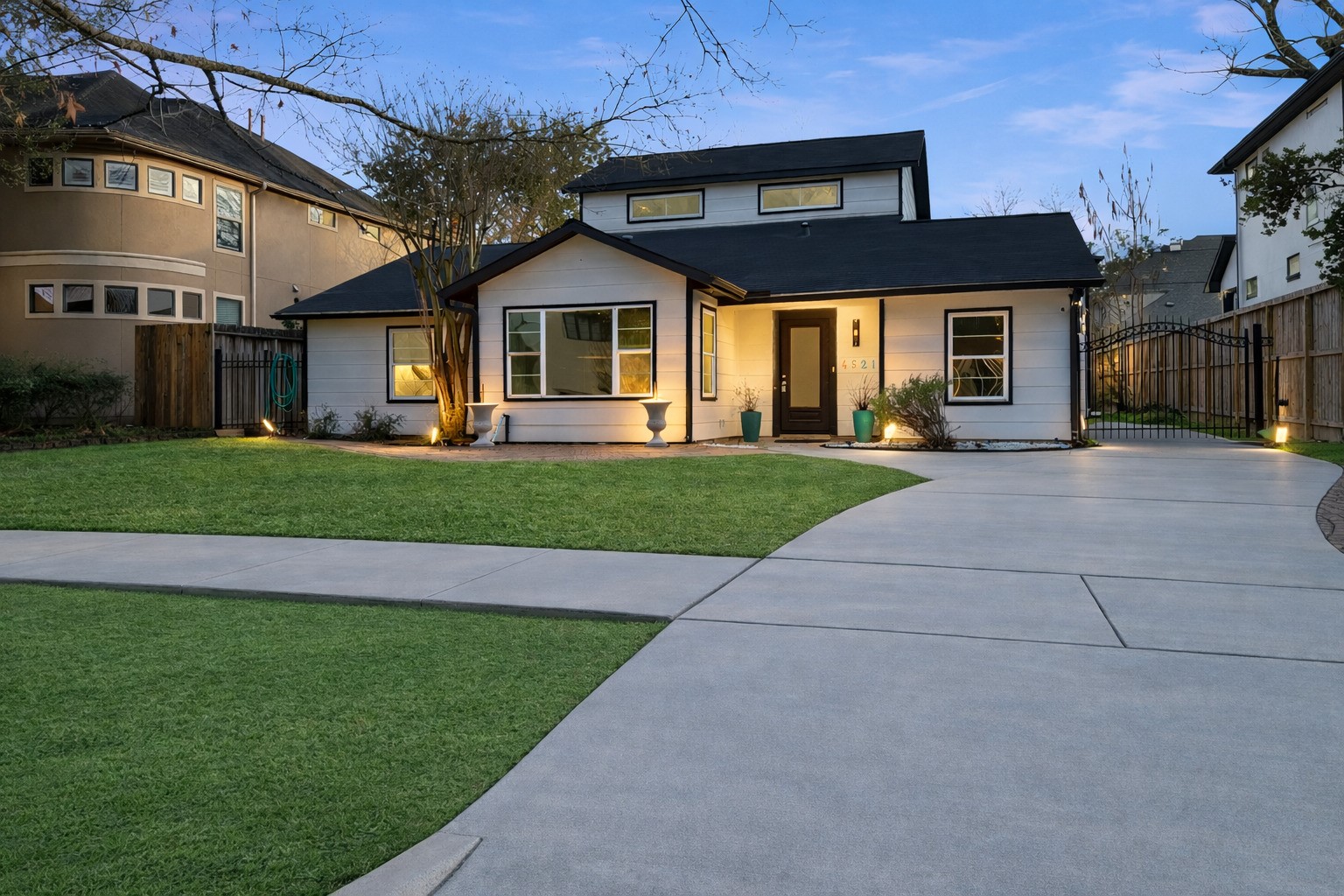 Charming Bellaire home situated on an oversized 7,345 SF lot with private driveway and detached garage.