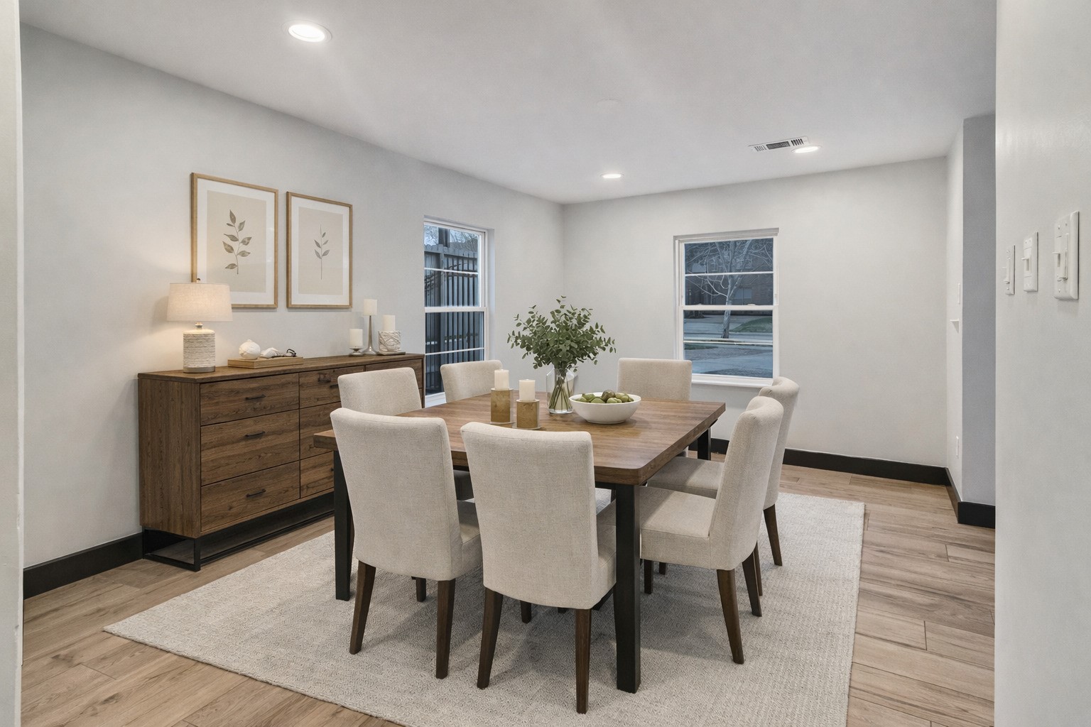 4521 Maple Street Bellaire, TX 77401 - Photo 7 of 36 Spacious living and dining area with open flow and natural light. (Virtually Staged)