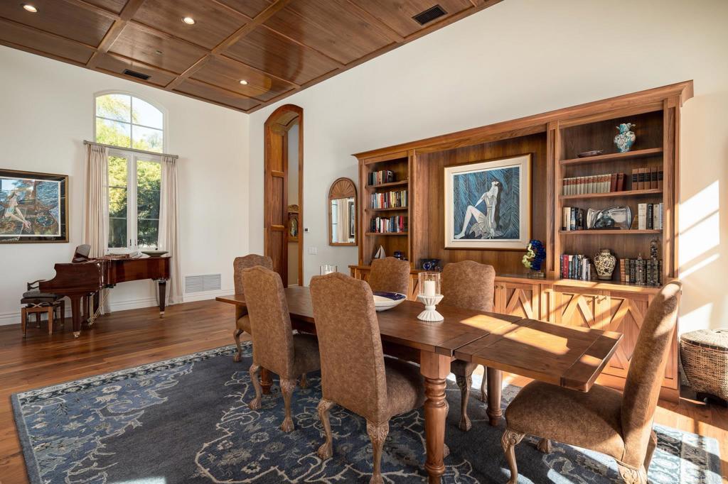 14479 Emerald Lane Rancho Santa Fe, CA 92067 - Photo 7 of 52 a view of a dining room with furniture window and wooden floor