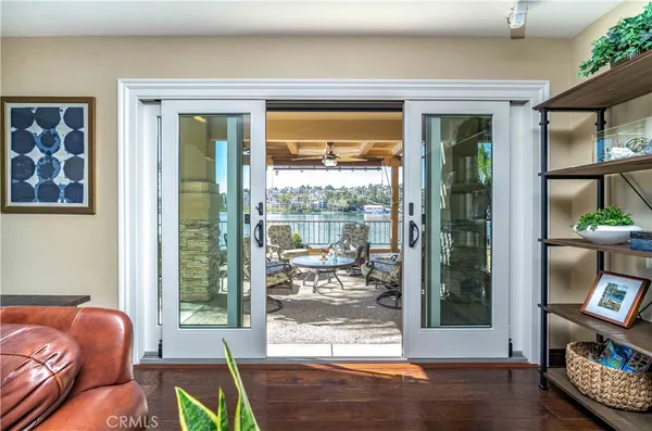 a patio with patio outdoor seating and city view