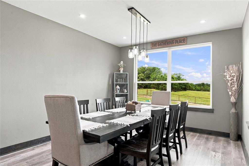 LARGE DINING ROOM WITH A VIEW