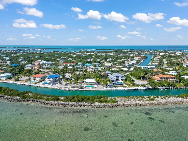 a view of a lake with a yard