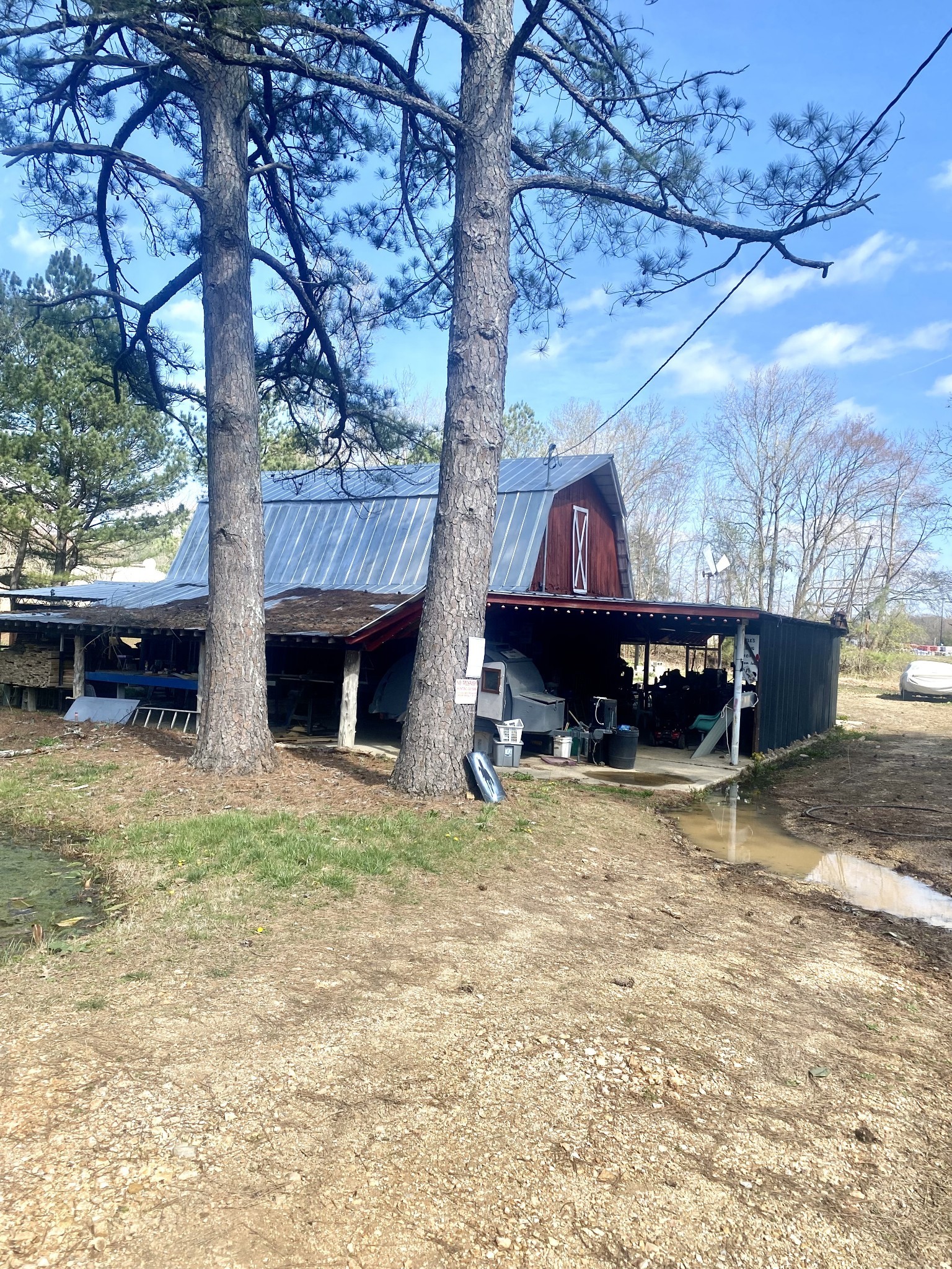 200 Brown Town Road Waverly, TN 37185 - Photo 26 of 27 a view of a backyard with large trees and a barn