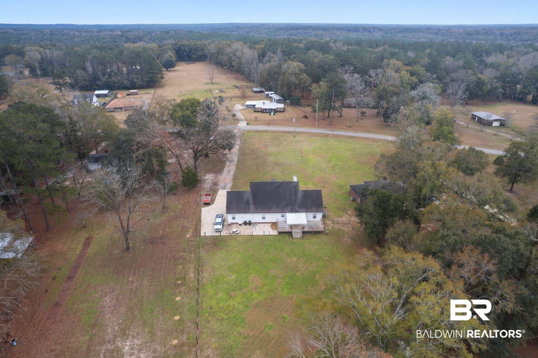 9539 Lakeview Road Bay Minette, AL 36507 - Photo 37 of 45 Birds eye view of property with a rural view