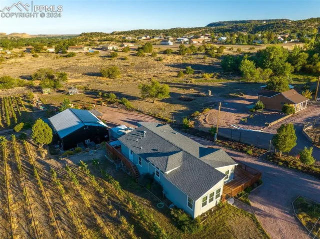 an aerial view of a city