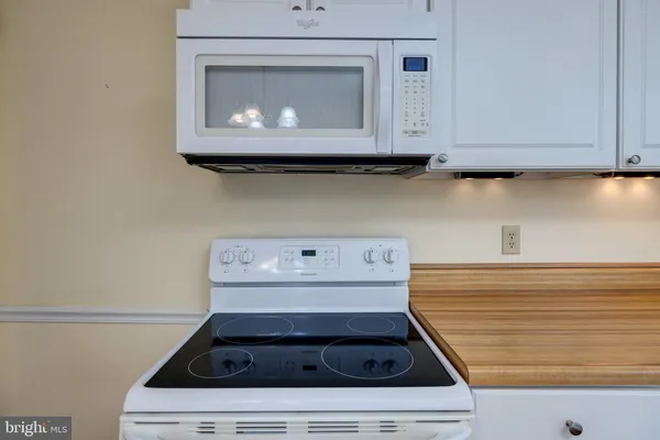 a stove top oven sitting inside of a kitchen